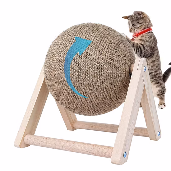 Planche à chat en bois massif Cat Stick Multi-Functional Cat Turntable Toy