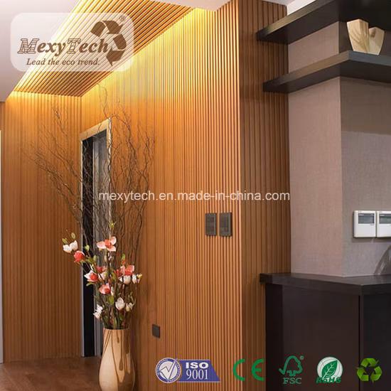 Panneau de décoration murale en bois composite, décoration de salle de sport et d'hôtel