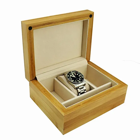 Boîte de montre d'emballage faite sur commande de boîte-cadeau en bois de bijoux de finition de Brown Matt